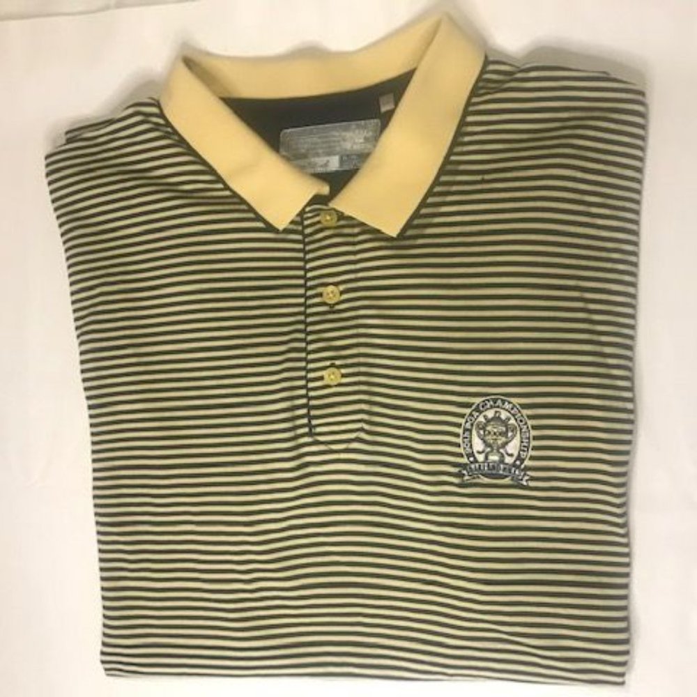 Cutter Buck Mens XL/TG Maze & Blue Oakland Hills PGA Championship Golf Logo Polo